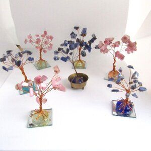 Natural crystal gemstone hand woven tree home decoration gift Tree of Life